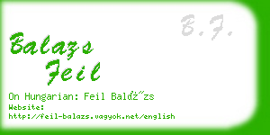 balazs feil business card